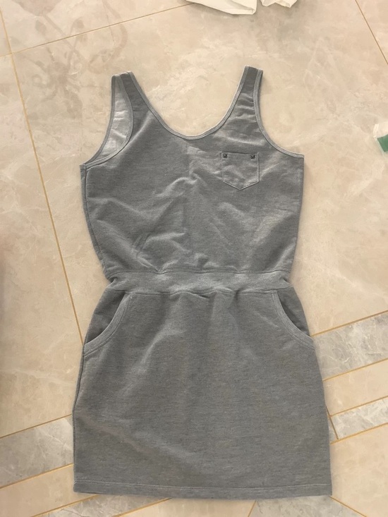 Dresses & Skirts - Casual Grey Tank Dress with Pockets